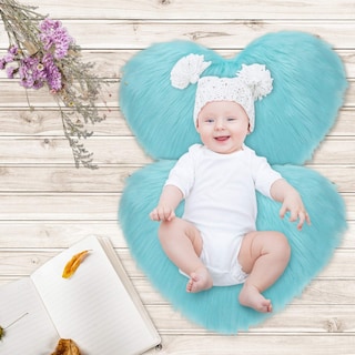Foto 6 | Foto 6 | Alfombra Mudder Azul de Piel Sintética en Forma de Corazón 30 X 40 cm 2 Piezas - Venta Internacional