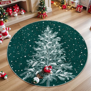 Foto 1 | Foto 1 | Alfombra Redonda Lahome Christmas 150 Cm - Venta Internacional