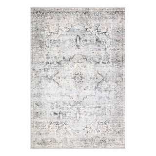 Foto 2 | Foto 2 | Alfombras Area Rug Bloom, Lavables, Antideslizantes, 60 X 90 Cm, Color Marfil, Gris Y Caramelo - Venta Internacional.