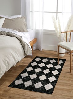 Foto 2 | Foto 2 | Alfombra Lahome Moroccan Trellis 60 X 90 Cm Antideslizante Negra - Venta Internacional.