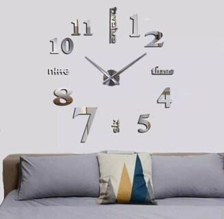 Foto 2 | Foto 2 | Vinilo Decorativo con Acabado de Espejo con Diseño de Reloj color Plata