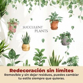 Foto 5 | Foto 5 | Sticker Decorativo Para Pared De Plantas