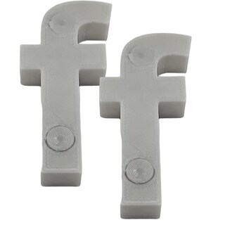 Foto 2 | Foto 2 | Letras Decorativas para Pared 3D Art MXAFY-048 2 Piezas Gris