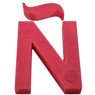 Foto 2 | Foto 2 | Letra Decorativa para Pared 3D Art MXAFD-093 1 Pieza Rojo