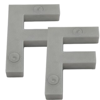 Foto 1 | Foto 1 | Letras Decorativas para Pared 3D Art MXAFY-046 2 Piezas Gris