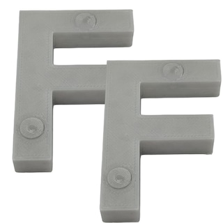 Foto 2 | Foto 2 | Letras Decorativas para Pared 3D Art MXAFY-046 2 Piezas Gris