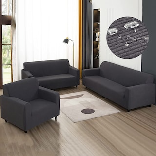 Foto 2 | Foto 2 | Cubre Salas 3 Piezas Impermeable Aquila color Gris Todo Tipo De Salas