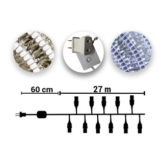 Foto 3 | Foto 3 | Set de 3 Series Decorativas con Luz Led Blanca Fría/ 600 Focos/ 8 Funciones de 30 m