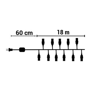 Foto 3 | Foto 3 | Serie Decorativa Paquete 12 Pz Luz Led Cálida 400 Focos 8 Funciones Cable color Verde 18 m