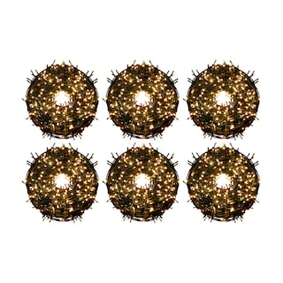 Foto 1 | Foto 1 | Serie Decorativa Importadora La Merced Paquete 6 Piezas Destellos Luz Led Cálida Ámbar 300 Focos Tipo V3 Cable 9 m