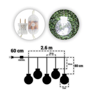 Foto 3 | Foto 3 | Cortina Burbuja Flotante Decorativa Importadora La Merced Paquete 3 Piezas Luz Led Blanca 108 Focos Cable 2.6 m