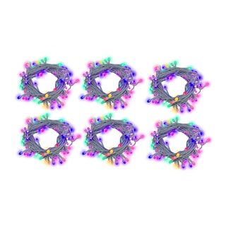 Foto 1 | Foto 1 | Cascada Decorativa Importadora La Merced Paquete 6 Piezas Luz Led Multicolor Pastel 500 Focos Cable Blanco 10 m