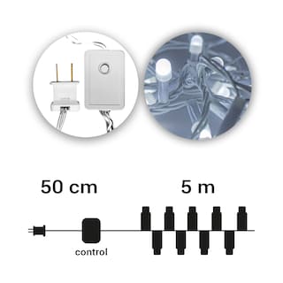 Foto 3 | Foto 3 | Serie Decorativa Importadora La Merced Paquete 3 Piezas Luz Led Blanca Fría 100 Focos 8.8 mm Cable Blanco 5 m