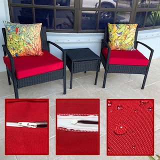 Foto 4 | Foto 4 | Funda De Cojín Para Patio Flymei, Impermeable, 45 X 45 X 5 Cm, Color Rojo, Paquete De 2 - Venta Internacional.