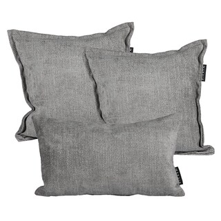 Foto 1 | Foto 1 | Set De 3 Cojínes Dicasa 2 Cuadrados + 1 Rectangular Color Gris Oscuro