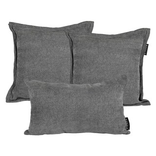 Foto 1 | Foto 1 | Set De 3 Cojínes Dicasa 2 Cuadrados + 1 Rectangular Color Dark Grey