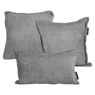 Foto 1 | Foto 1 | Set De 3 Cojínes Dicasa 1 Cuadrado + 1 Cuad Gde. Y 1 Rect. Color Gris Oscuro