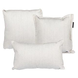 Foto 1 | Foto 1 | Set De 3 Cojines Dicasa Kappa Zita Delta Color Blanco(1 Cuadrado + 1 Cuad Gde Y 1 Rect)