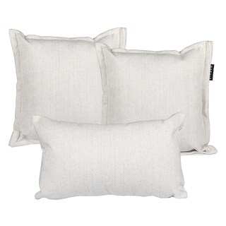 Foto 1 | Foto 1 | Set De 3 Cojines Dicasa Kappa Delta Color Blanco(2 Cuadrados + 1 Rectangular)