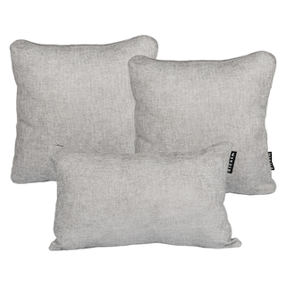 Foto 1 | Foto 1 | Set De 3 Cojines Decorativos Dicasa Delta Zita Gris Nickel 1 Rectangular Y 2 Cuadrados Grandes