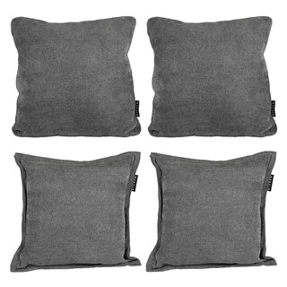 Foto 1 | Foto 1 | Set De 4 Cojines Dicasa Kappa Zita Color Dark Grey(2 Cuadrados + 2 Cuadrados Grandes)
