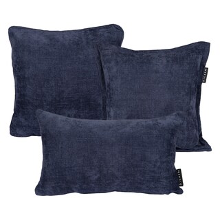 Foto 1 | Foto 1 | Set De 3 Cojines Dicasa Kappa Zita Delta Color Azul Soho(1 Cuadrado + 1 Cuad Gde Y 1 Rect)