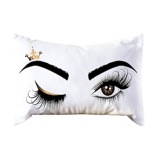 Foto 1 | Foto 1 | Funda De Cojín Huoguo Eyelash Out Soft Velvet 30 X 50 Cm Color Rosa - Venta Internacional.