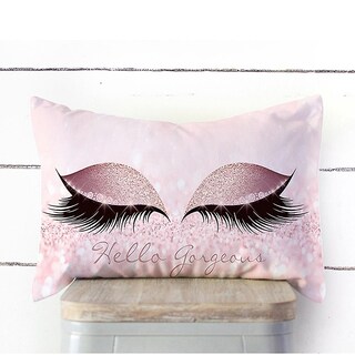 Foto 2 | Foto 2 | Funda De Cojín Huoguo Eyelash Out Soft Velvet 30 X 50 Cm Color Rosa - Venta Internacional.