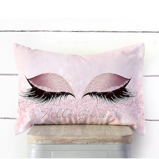 Foto 2 | Foto 2 | Funda De Cojín Huoguo Eyelash Out Soft Velvet 30 X 50 Cm  Color Rosa - Venta Internacional.
