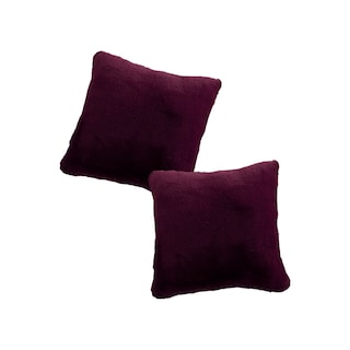 Foto 1 | Foto 1 | Set de 2 Fundas para Cojín Ilios Innova Tela Terciopelo Vino con Cierre Oculto para Sofá o Cama