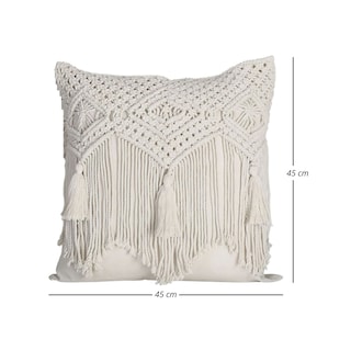 Foto 2 | Foto 2 | Set De 2 Fundas Para Cojín Boho Beige Ilios Innova Hechas A Mano Diseño Artesanal Para Sala O Dormitorio