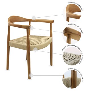 Foto 6 | Foto 6 | Silla de Hogar Mundo In Guiza color Beige