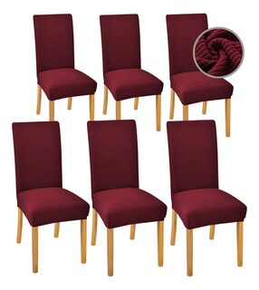 Foto 1 | Foto 1 | Fundas Protectoras para Silla de Comedor Wünd Removibles Vino 6 Piezas