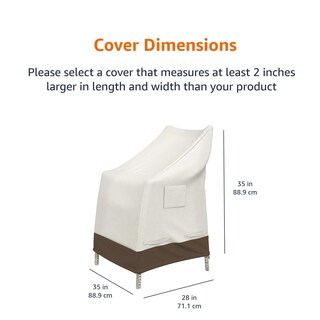 Foto 2 | Foto 2 | Funda Para Silla Amazon Basics Con Respaldo Alto Para Patio Exterior, Color Beige - Venta Internacional.