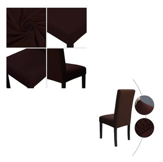 Foto 3 | Foto 3 | Funda para Silla de Comedor Belug Café Lisas Elásticas 8 Piezas