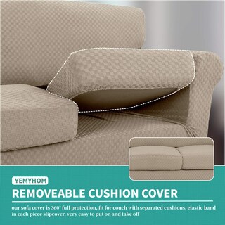 Foto 4 | Foto 4 | Fundas De Sofá Yemyhom Latest A Cuadros, 3 Piezas Para 2 Cojines - Venta Internacional.