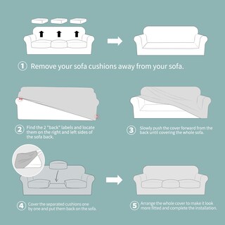 Foto 7 | Foto 7 | Fundas De Sofá Yemyhom Latest A Cuadros, 3 Piezas Para 2 Cojines - Venta Internacional.