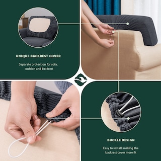Foto 5 | Foto 5 | Funda de Sofá Elástica Chun Yi 5 Piezas Gris - Venta Internacional
