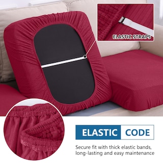 Foto 3 | Foto 3 | Funda De Cojín Hyha Para Sofá Seccional Impermeable, Color Rojo Vino - Venta Internacional.