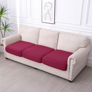 Foto 5 | Foto 5 | Funda De Cojín Hyha Para Sofá Seccional Impermeable, Color Rojo Vino - Venta Internacional.