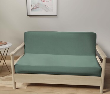 Foto 1 | Foto 1 | Fundas De Futón Lane Linen, Tamaño Completo, 100% Algodón, Color Verde Granito - Venta Internacional.