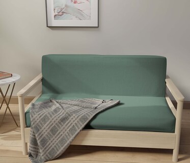 Foto 2 | Foto 2 | Fundas De Futón Lane Linen, Tamaño Completo, 100% Algodón, Color Verde Granito - Venta Internacional.