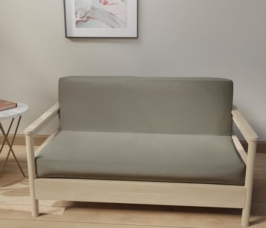 Foto 1 | Foto 1 | Fundas De Futón Lane Linen, Tamaño Completo, 100% Algodón, Plateadas - Venta Internacional.