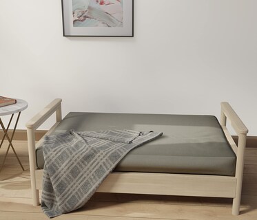 Foto 3 | Foto 3 | Fundas De Futón Lane Linen, Tamaño Completo, 100% Algodón, Plateadas - Venta Internacional.