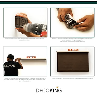 Foto 5 | Foto 5 | Persiana para Ventana Decoking Plateada Enrollable Horizontal Blackout 140 cm Ancho x 220 cm Alto