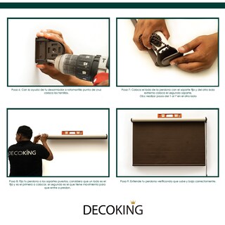 Foto 5 | Foto 5 | Persiana para Ventana Decoking Blanca Enrollable Horizontal Filtro 140 cm Ancho x 180 cm Alto