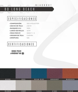 Foto 6 | Foto 6 | Persiana Decoking Gris Enrollable Horizontal Blackout 120 X 180 cm