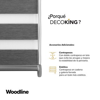 Foto 8 | Foto 8 | Decoking Persiana Para Ventana Sheer Elegance Wood Desing Enrollable Horizontal 200cm Ancho X 240cm Alto Hecha En México Khaky