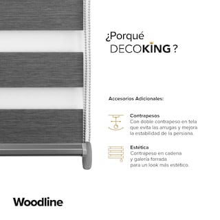 Foto 8 | Foto 8 | Decoking Persiana Para Ventana Sheer Elegance Wood Desing Enrollable Horizontal 200cm Ancho X 240cm Alto Hecha En México Oxford