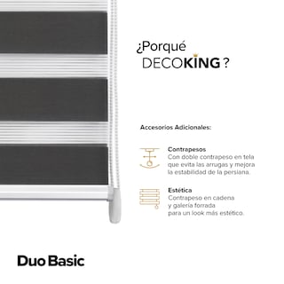 Foto 8 | Foto 8 | Decoking Persiana Para Ventana Sheer Elegance Enrollable Horizontal 100cm Ancho X 180cm Alto Alto Hecha En México Dark Grey